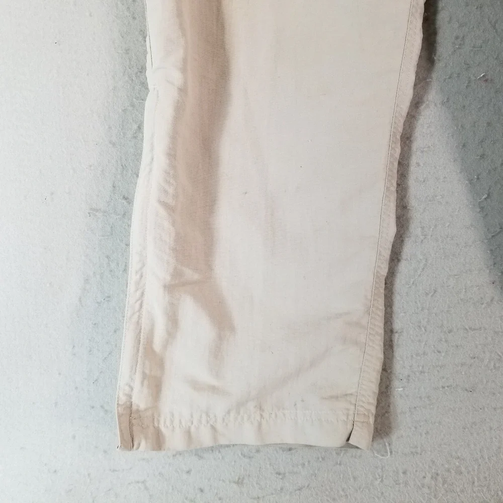 The North Face cargo pants shorts combo men's large beige outdoor nylon flawed